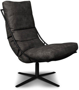Shabbies Brutus fauteuil Africa Leder - Supperblack