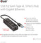 Club 3D - USB 3.2 Gen1 Type-A Hub - 3 Poorten met Gigabit Ethernet - Zwart