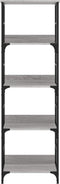 vidaXL - Boekenrek - 50x33x153 - cm - bewerkt - hout - grijs - sonoma - eikenkleurig