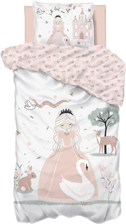 Atmosphera Kids Dekbedovertrek set met 1 kussensloop 140x200cm/65x65cm Princess