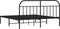 vidaXL - Bedframe - met - hoofdbord - metaal - zwart - 160x200 - cm