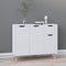 vidaXL - Dressoir - 90x30x72 - cm - bewerkt - hout - wit