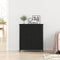 vidaXL - Zijtafel - Zwart - Eiken - 70x30x80 - cm - Bewerkt - Hout - en - Staal