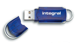 Integral Courier 16GB - USB 2.0 - Lezen 12MB/s Schrijven 3MB/s - Blauw