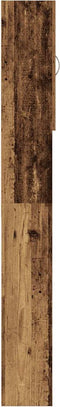 vidaXL - Wasmachinekast - 64x25,5x190 - cm - oud - houtkleurig