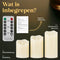 Aurae Led Kaarsen - Led-Kaarsen met Bewegende Vlam en Afstandsbediening - 3 stuks - Echte Wax - Ivoor (3 stuks)