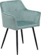Set van 2 eetkamerstoelen JASMIN Fluweel Mintgroen