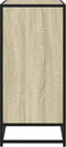 vidaXL - Dressoir - 68x35x76 - cm - bewerkt - hout - en - metaal - sonoma - eikenkleur