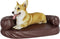 vidaXL - Hondenmand - met - ergonomisch - schuim - 75x53 - cm - kunstleer - bruin