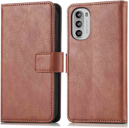 iMoshion Hoesje Geschikt voor Motorola Moto G53 Hoesje Met Pasjeshouder - iMoshion Luxe Bookcase - Bruin