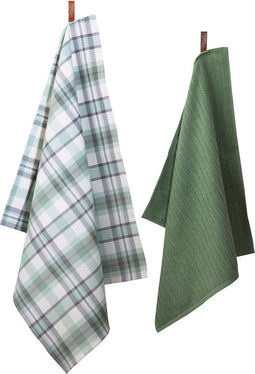 Ten Cate Theedoeken en Keukendoeken Set - Theedoeken en Handdoeken Set - Keukenset Theedoeken en Keukendoek - Keukendoek - Theedoek - 1x Keukendoek 50x50 cm - 1x Theedoek 60x65 cm - Katoen - Lichtgroen