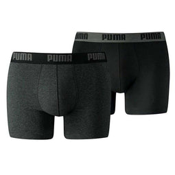 Boxer Puma Basic Zwart/Gris (2 uds) Maat