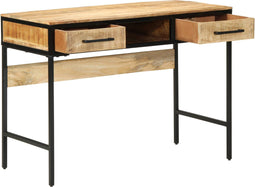 vidaXL - Bureau - 100x50x75 - cm - Massief - Houten - Ruw - Mango