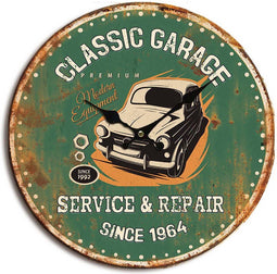 Balance 596579 Metalen Analoge Wandklok met Print Groen Ø 40 cm