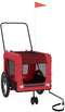 vidaXL - Hondenfietstrailer - oxford - stof - en - ijzer - rood - en - zwart