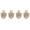 Servetring Home ESPRIT Natuurlijk Acacia Macramé 13 x 1 x 18 cm 4 Onderdelen