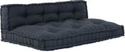 vidaXL - Pallet - Sofa - Kussen - met - Rugleuning - - - Anthraciet - Tafstof