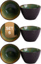 Palmer Schaal Lotus 8 cm 12 cl Turquoise Zwart Stoneware 6 stuk(s)
