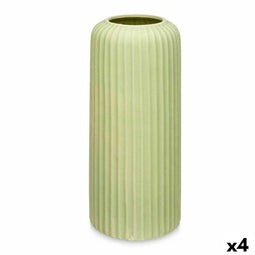 Vaas Groen Dolomite 16 x 40 x 16 cm (4 Stuks) Strepen