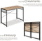 tectake® Paterson - Inklapbaar bureau - Rastervlakken met 8 haken - Lichtbruin - Afmeting (LxBxH) 102 x 51 x 77 cm