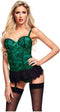 BUSTIER AND GSTRING GREEN, XL