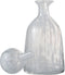 J-Line decoratie fles + Stop Laag - glas - transparant/wit - small