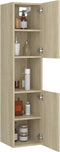 vidaXL - Badkamerkast - 30x30x130 - cm - spaanplaat - sonoma - eikenkleurig