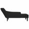 vidaXL - Chaise - longue - met - rechterarmleuning - fluweel - zwart