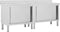 vidaXL - Werktafels - met - deuren - 2 - st - 200x50x(95-97) - cm - roestvrij - staal