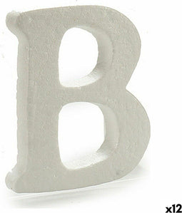 Pincello Brief B Wit Polyestyreen 15 X 12,5 Cm (12 Stuks)