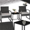 tectake® Tuinset Granada - Wicker Zitgroep - 2 Loungestoelen met Bijzettafel - Zwart