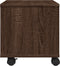 vidaXL - Printerkastje - met - wielen - 41x32x34,5 - cm - bruin - eikenkleurig