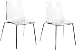 Set van 2 eetkamerstoelen SILERTON Transparant
