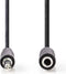 Nedis Stereo-Audiokabel - 3,5 mm Male - 3,5 mm Female - Vernikkeld - 1.00 m - Rond - Envelop
