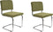 Zuiver Ridge Rib Eetkamerstoelen Groen - Set van 2