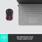 Logitech M185 - Draadloze Muis - 12 maanden batterijduur - Rood