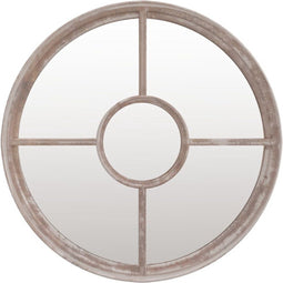 vidaXL - Tuinspiegel - rond - 60x4 - cm - ijzer - zandkleurig