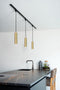 Lucide TRACK FLORIS Hanglamp - 1-fase Railsysteem - Dimbaar - Mat Goud / Messing