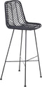 Pole to Pole - Fish Bone Bar Chair - Synthetic Rattan -Matt Black