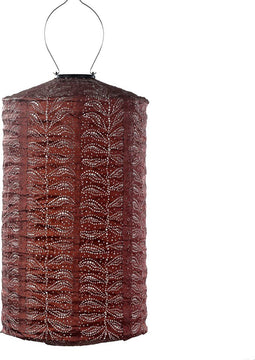 Lumiz Solar Tuinverlichting - Tuinverlichting op zonne energie - Tuinverlichting - Buitenlampjes - Tuinverlichting op zonneergie - Buitenverlichting - Decoratie - Folia Cylinder - 28 cm - Taupe