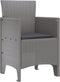vidaXL - Tuinmeubels - met - Kussens - 2 - stuks - Lichtgrijze - Poly - Rattan