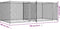 vidaXL - Hondenhok - met - deuren - 4x2x1,5 - m - gegalvaniseerd - staal - grijs