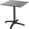 X Cross Terrastafel Zwart Frame + Galaxy Marble HPL 70x70 cm - Essentials 110031577 - Horeca & Professioneel