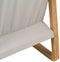 Leunstoel Beige Natuurlijk Rubberwood Spons Essenhout Foam 65 x 69 x 83 cm