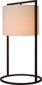 Atmooz - Tafellamp Moyo - Slaapkamer / Woonkamer - Industrieel - Zwart en witte kap - Hoogte 60cm - Metaal