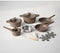 Just Perfecto JL-26 - 12 Delige Pannenset - Hittebestendige marmeren coating - Marron (12 stuks)