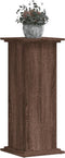 vidaXL - Plantenstandaard - 33x33x80 - cm - bewerkt - hout - bruin - eikenkleurig