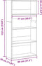 vidaXL - Boekenkast - 80x30x152 - cm - bewerkt - hout - artisanaal - eikenkleurig