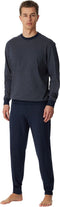 Schiesser Heren Pyjama - Lange broek - 100% Katoen - Donkerblauw