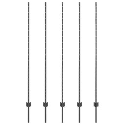 vidaXL - U-paal - voor - omheining - 10 - stuks - Grijs - 150 - cm - Metaal